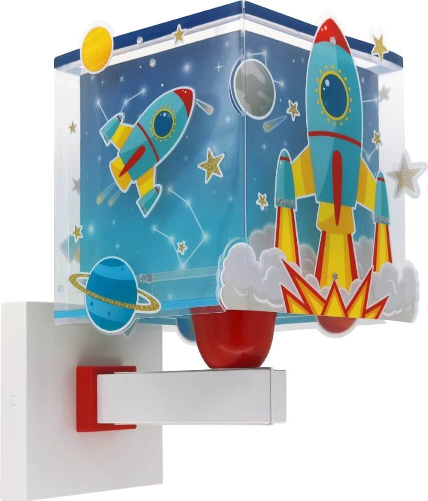 Wandlampe Rocket blau mit weiß