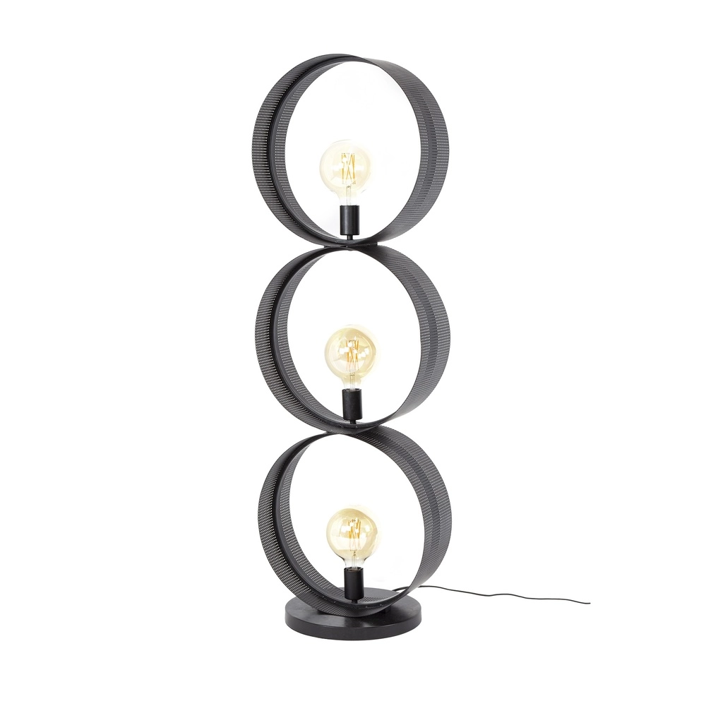 Land-Stehlampe Ring Holzkohle – 3x E27 Lyora 8716803510968