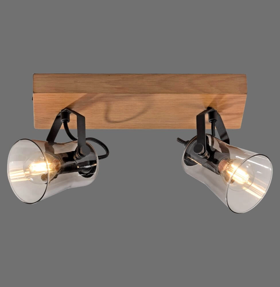 Deckenleuchte Green Langstrom Holz 2-flammig Just Light 4043689994877