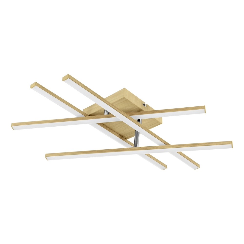 LED-Deckenlampe mit Holzoptik Lasana 4 51x51 cm