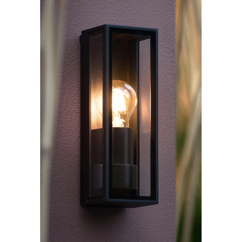 Design-Wandlampe Dukan IP65 schwarze Single Lucide 5411212151872