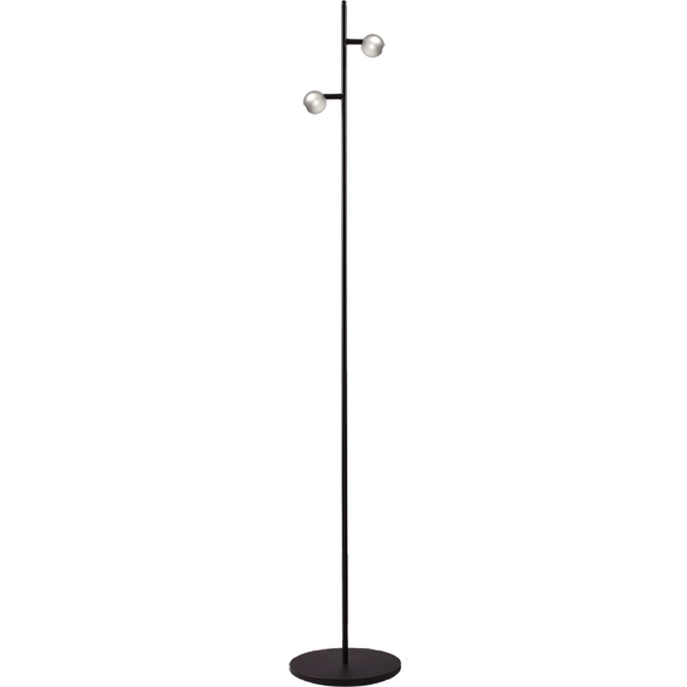2-Licht Stehlampe Talana Schwarz mit Nickel