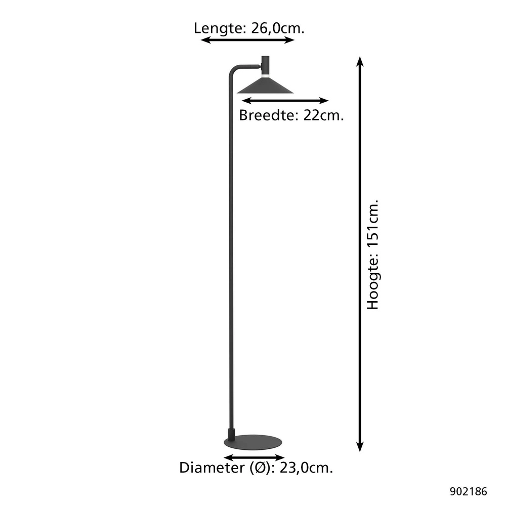 Stehlampe Conomavilla-Z Smart Schwarz Eglo 9008606360628