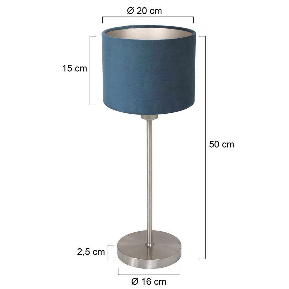 Tischlampe Noor mit blauer Kapuze Steinhauer 8712746182118