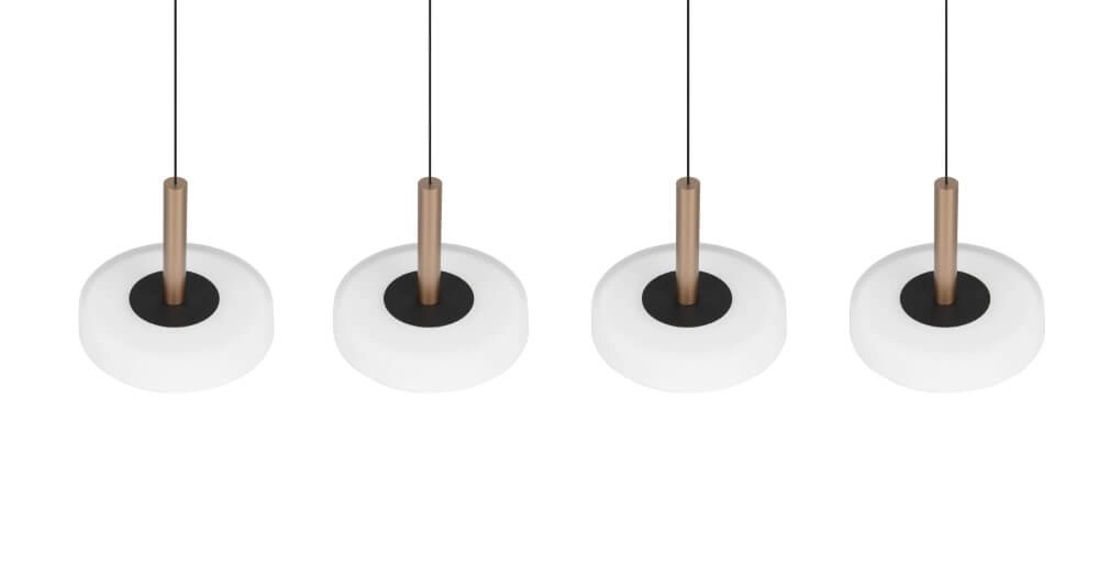 4-flammige LED-Hängelampe Celeste weißes Glas Trio 4017807627404