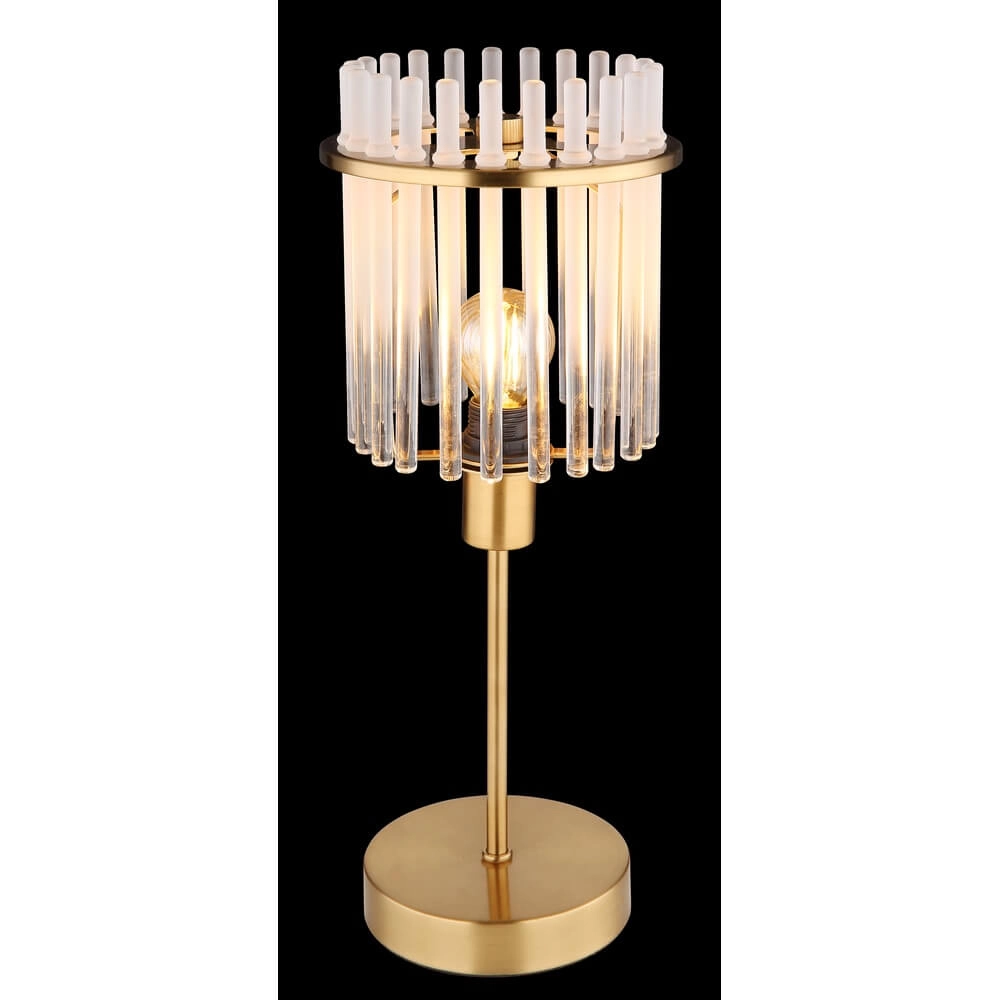 Goldene Tischleuchte Gorley mit Glas Ø 15cm Globo 9007371449811