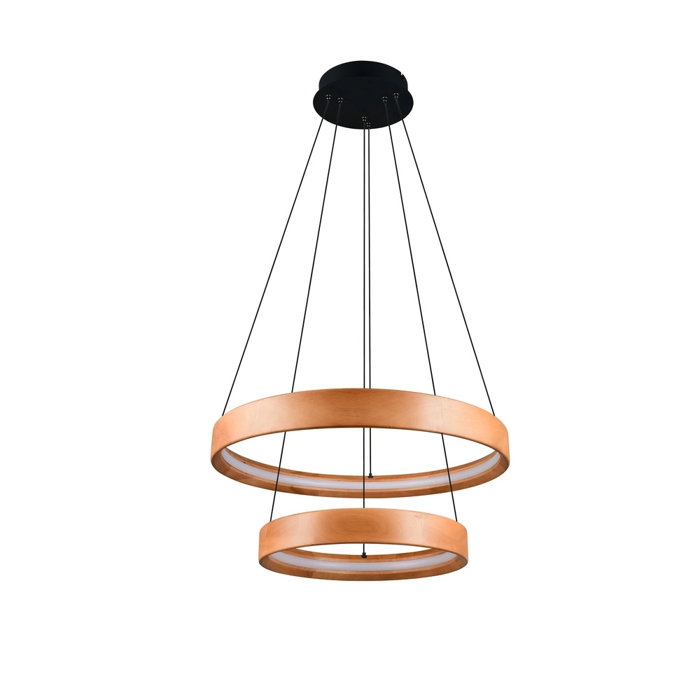 Design-Pendelleuchte Lynwood Holz Ø 60cm Trio 4017807662276