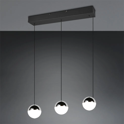 3-Licht Pendellampe Senta Chrom