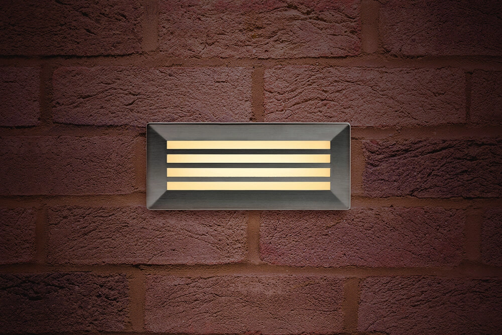 Edelstahl-Wandlampe Brick Lyora 5055788232544