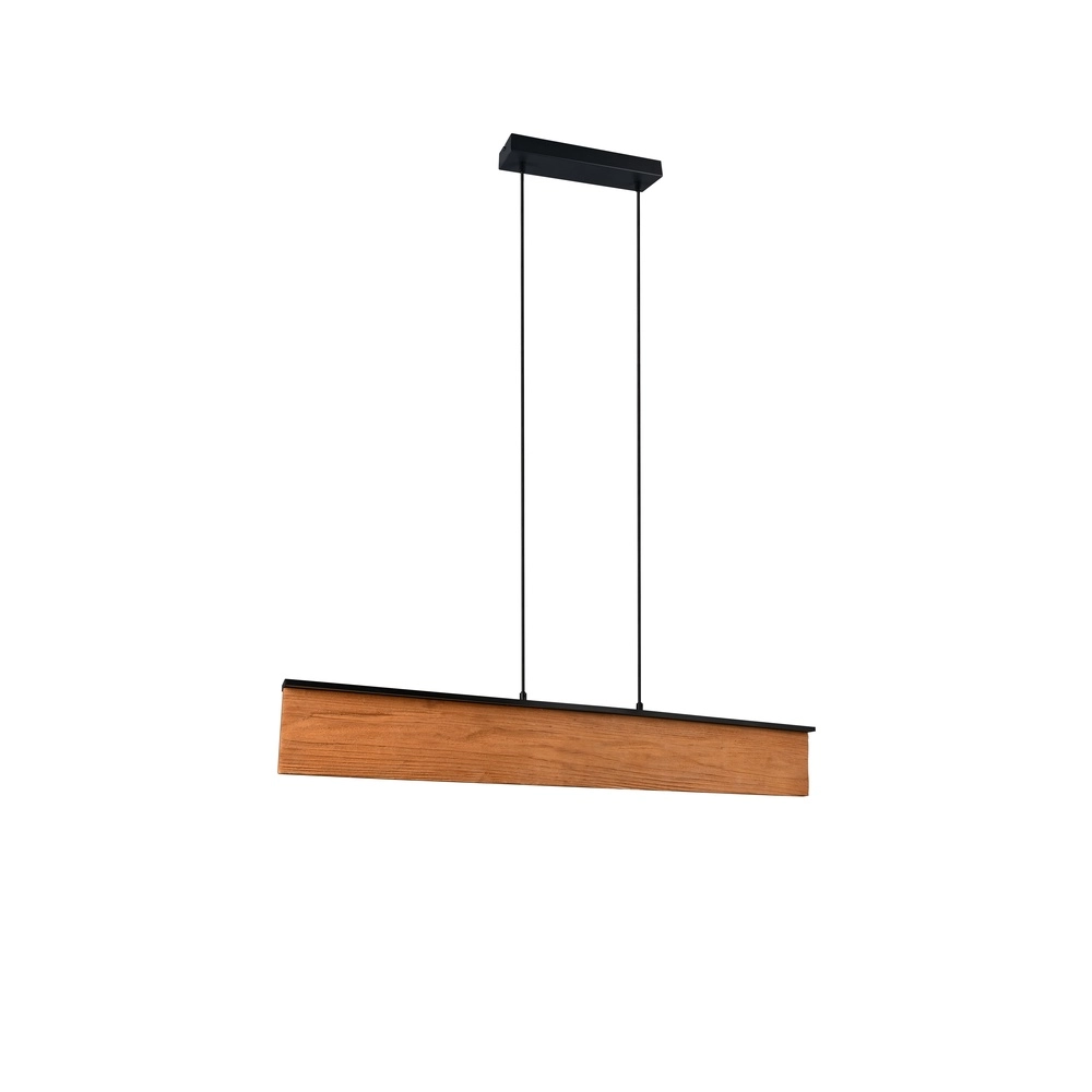 Design-Pendelleuchte Kalea schwarz mit Holz Trio 4017807661422
