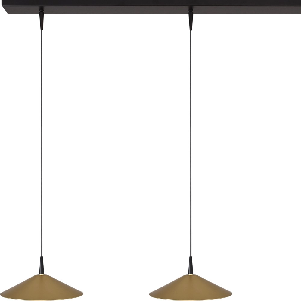 3-Licht Pendellampe Ceppo schwarz mit goldener Ø 22 cm Masterlight 8718121358437