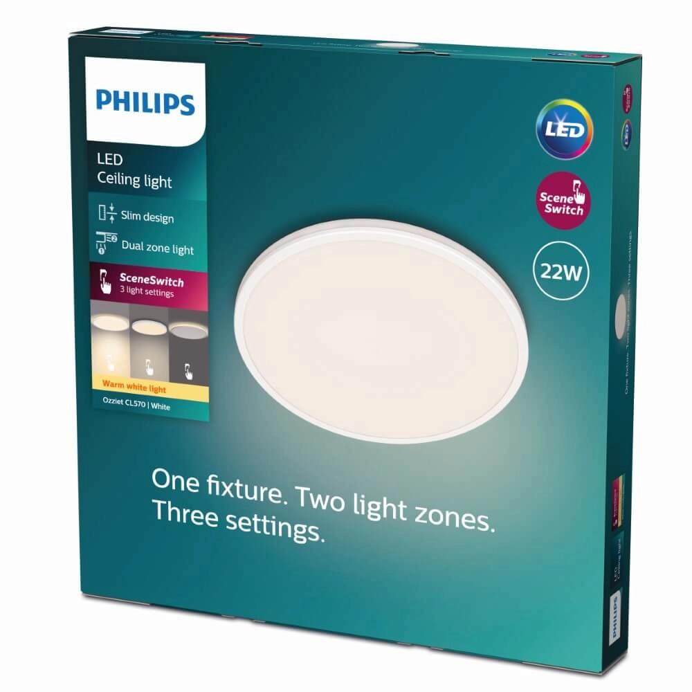 Schwarze Deckenlampe Ozziet Ø 40cm Philips 8719514431980