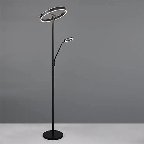 Design-Leselampe Willis Schwarz – 180 cm Trio 4017807618112