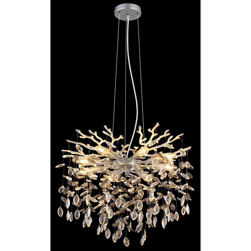 Pendellampe Queena silbergrau Ø 60cm Globo 9007371531677