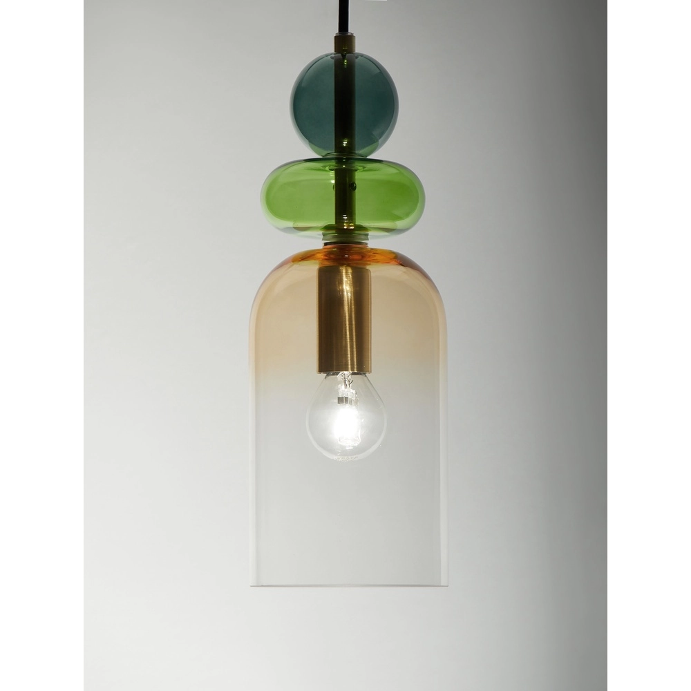 Farbige Pendelleuchte Murano Orange