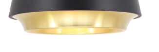 Hängelampe Santiago Ø 35 cm schwarz mit gold Artdelight 8719831734931