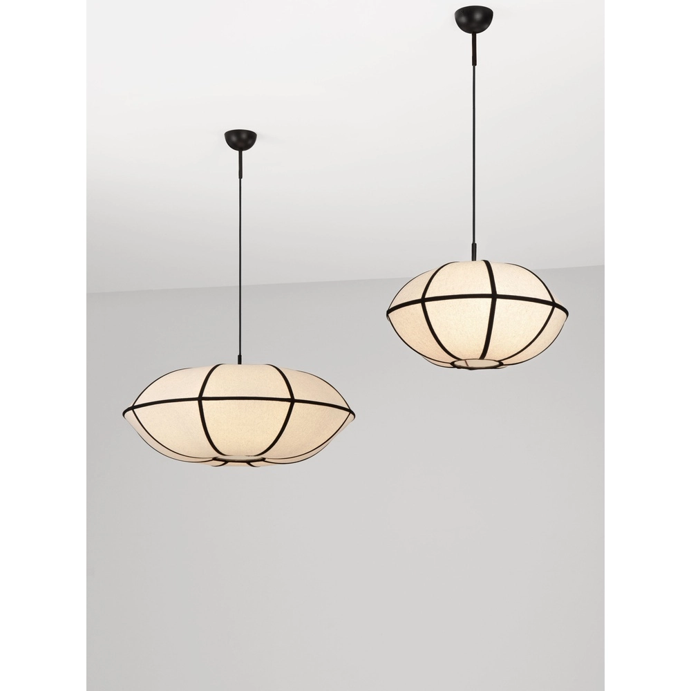 Pendellampe Brera schwarz mit weißem Ø 45 cm Lyora 5212017493569
