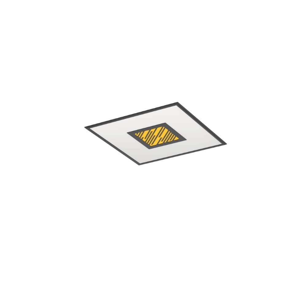Schwarze LED-Deckenleuchte Bordonara 45x45