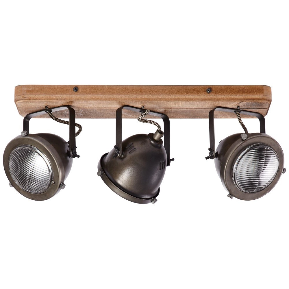 Deckenspot Carmen Wood 3-Licht