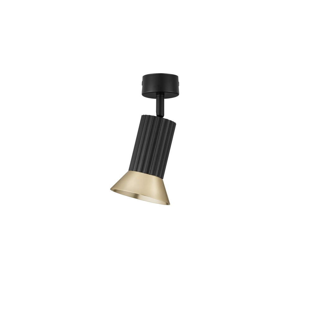 Deckenstrahler Luvia Orientierbares Schwarz mit Gold Lyora 5212017475510