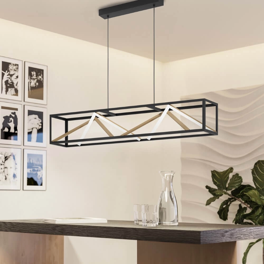 Design-Hängelampe Penela schwarz mit gold Stars of Light 9008606313754