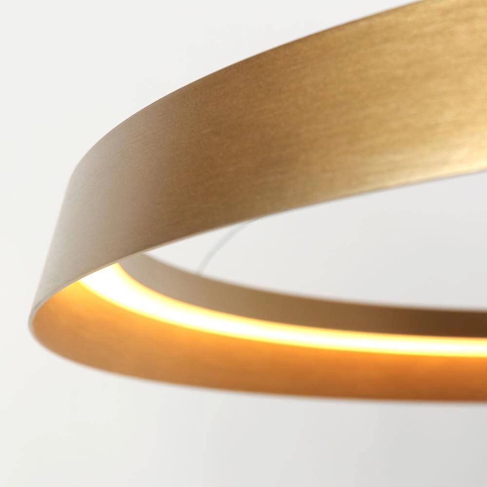 Schlanke Pendelleuchte Ringlux gold Ø 60cm Steinhauer 8712746171969