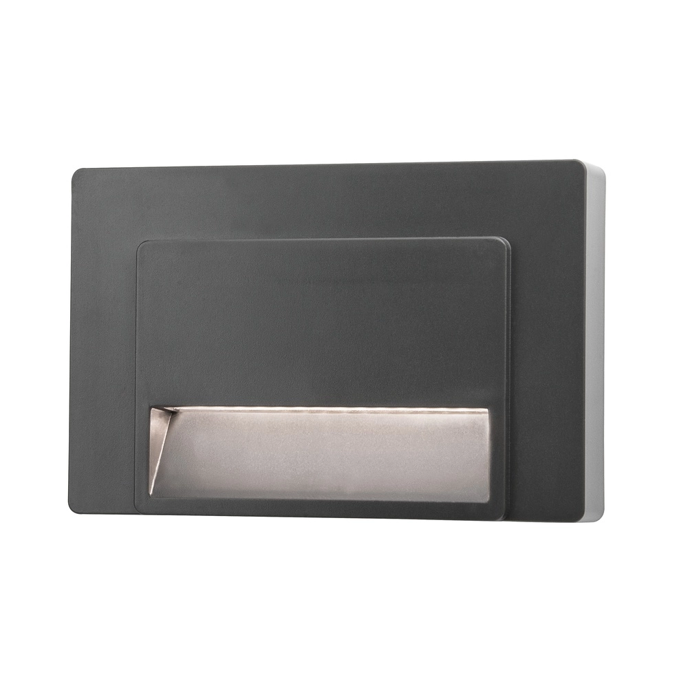 Wandleuchte Luton Rechteck 12,5cm grau Lyora 5212017411136