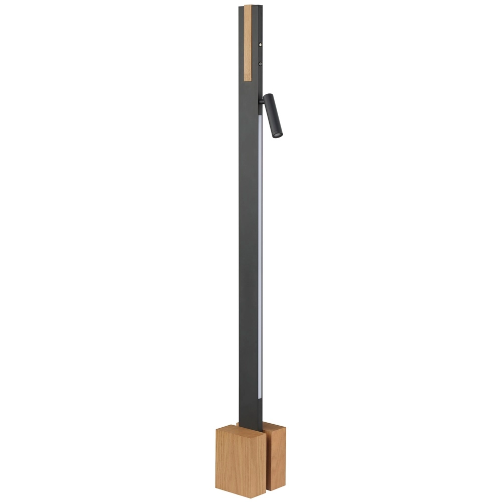 Design-Stehlampe Streamline Schwarz mit Holz Brilliant 4004353463624