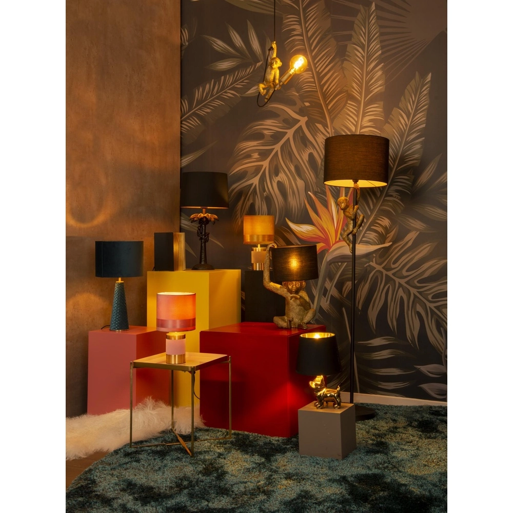 Tischlampe Extravaganza Chimp Affe Schwarz mit Gold Lucide 5411212105325