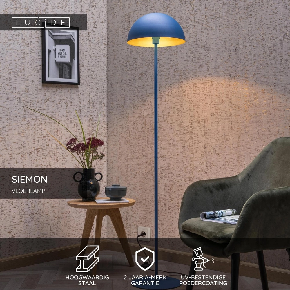 Design-Stehlampe Siemon Blau Lucide 5411212451682