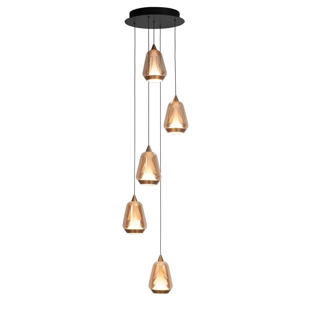 Design-Pendelleuchte Tromba 5-flammig rund Highlight 8718379049774