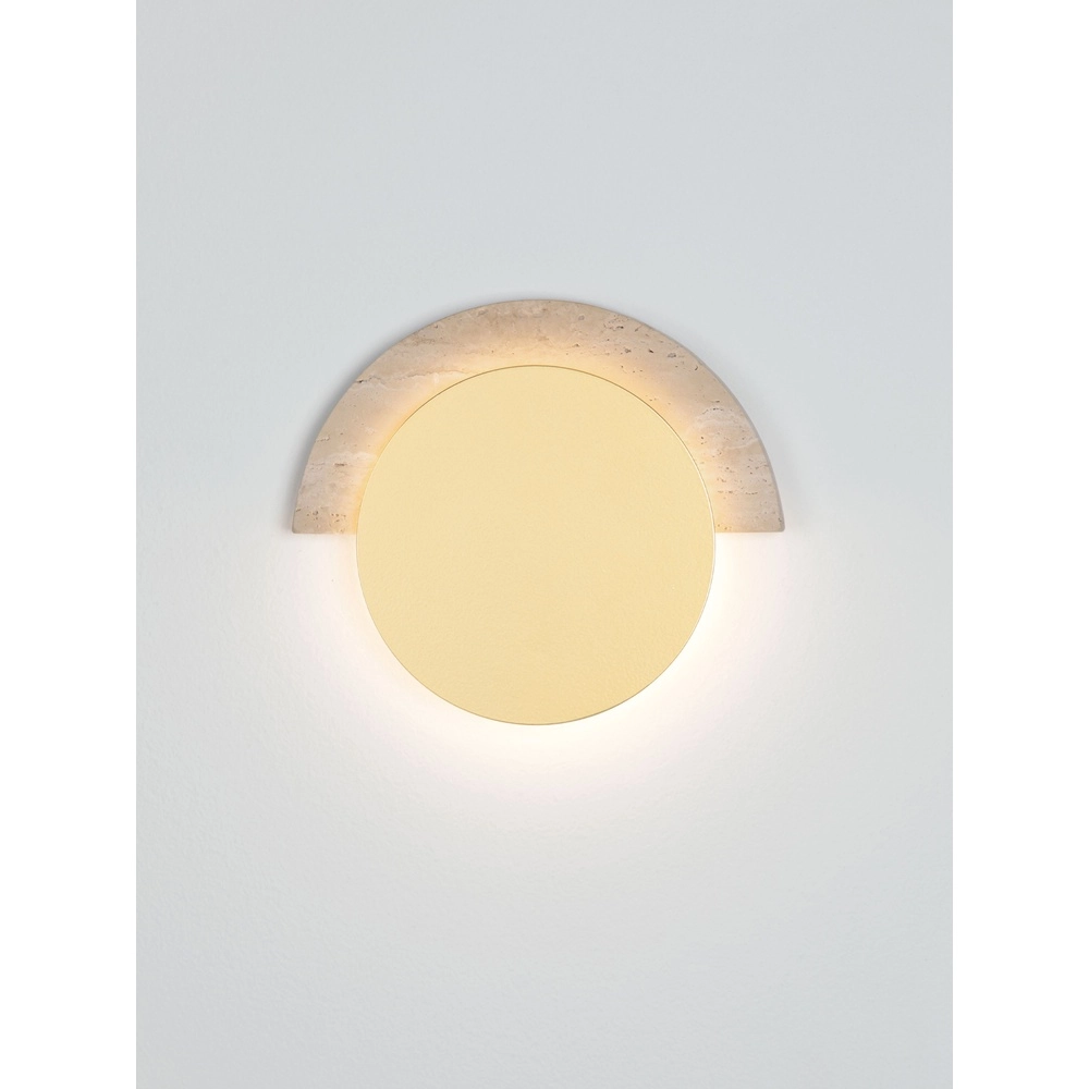 Design-Wandlampe Molli Travertin Ø 17 cm Lyora 5212063501300