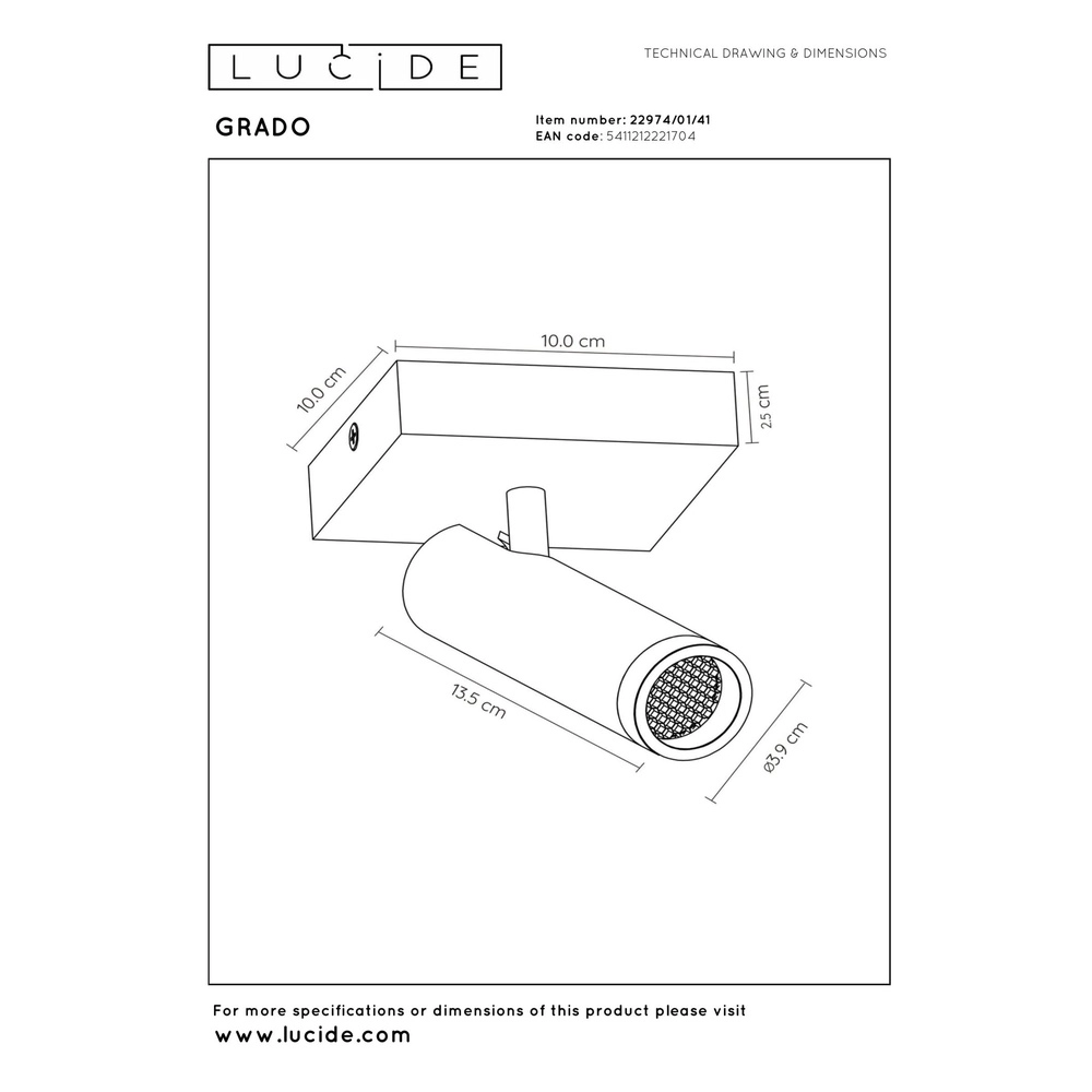 Elegante Deckenlampe Grado Sandbraun Lucide 5411212221704