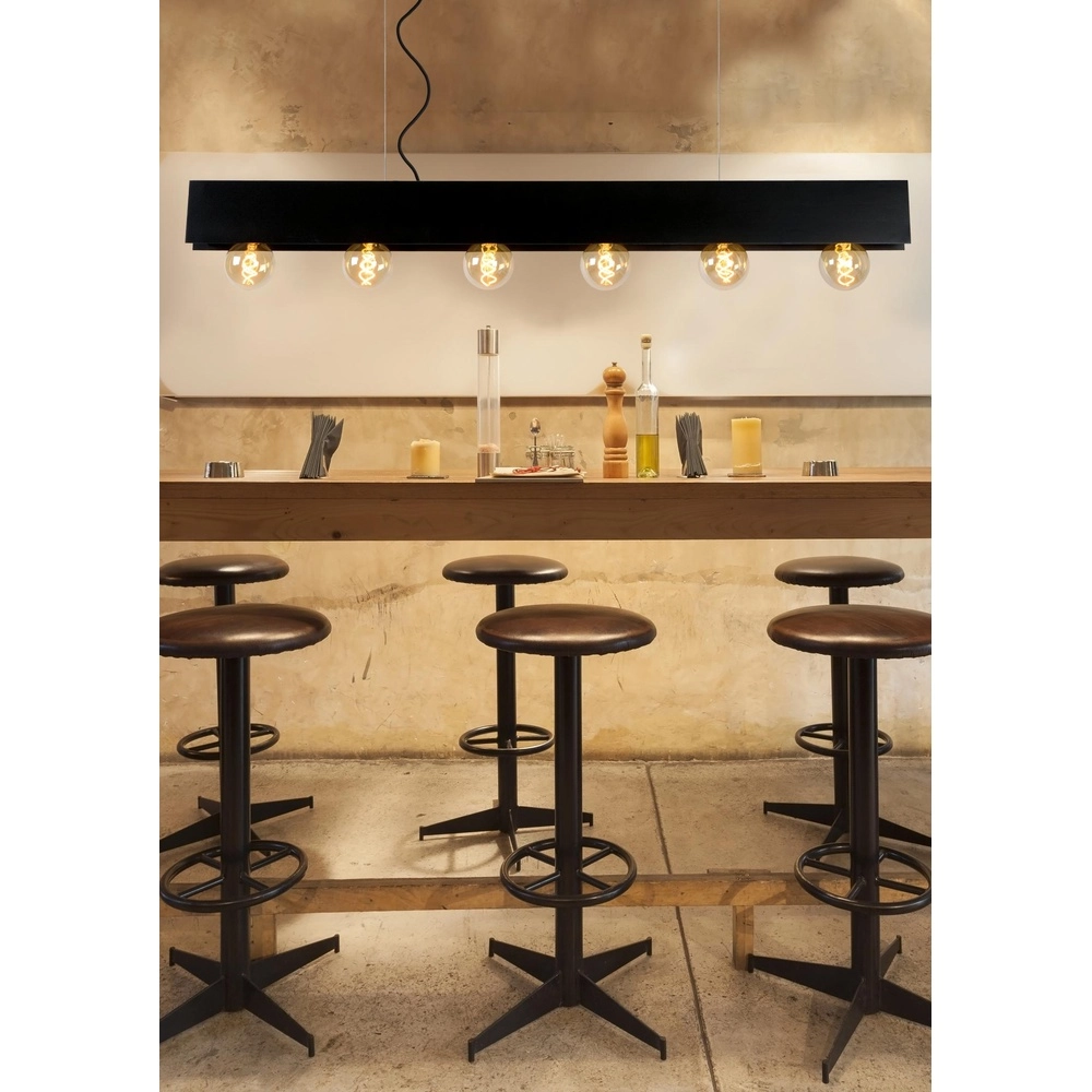 Design-Pendellampe Surtus 6-Licht Schwarz Lucide 5411212302410