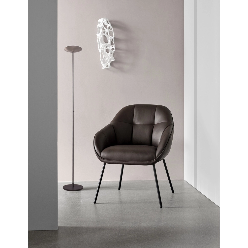 Design-Stehlampe Scala schwarz mit Nickel Ø 25 cm Masterlight 8718121334370