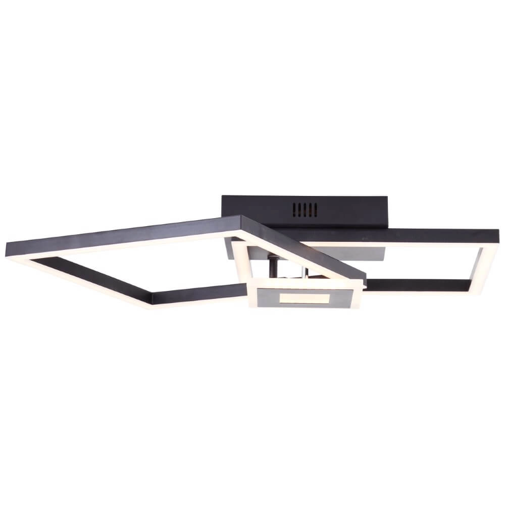 Deckenleuchte Bray quadratisch schwarz Brilliant 4004353420016