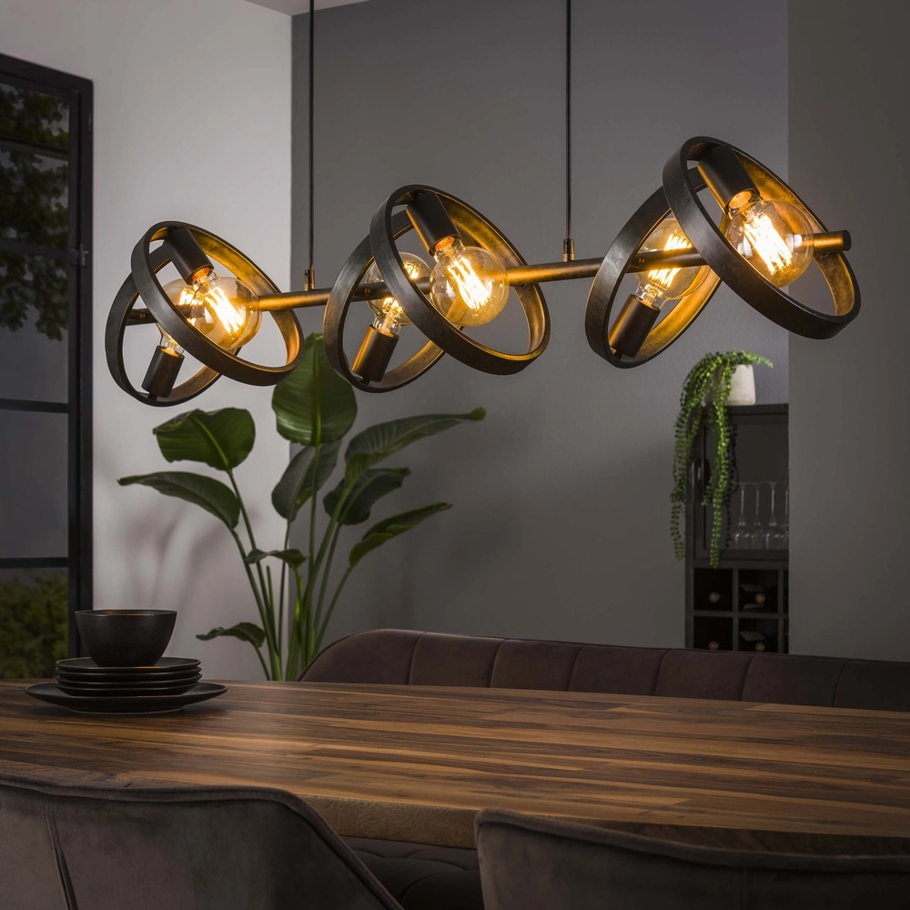 Ringe, Pendellicht-Esstisch Hover Holzkohle – Ø 26 cm Lyora 8716803513365