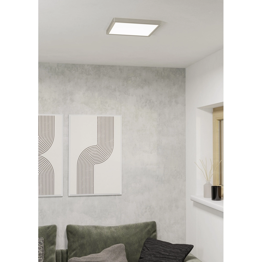 Deckenlicht IP44 Fueva 6-Z Quadrat – Edelstahl – 29,5x29,5 cm Eglo 9008606330645