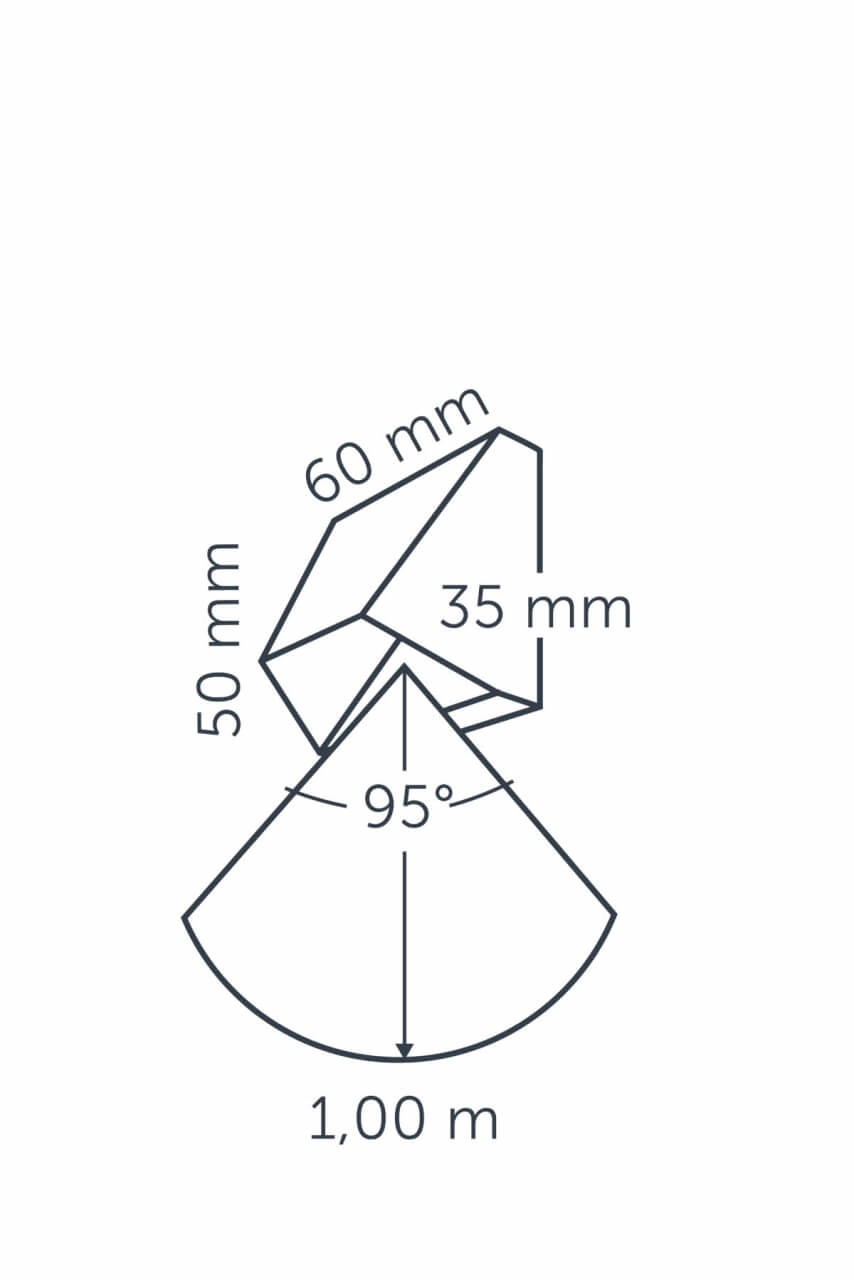 Wall spotlight Mini Wedge Dark 12 volt LED In-lite 8717051004322