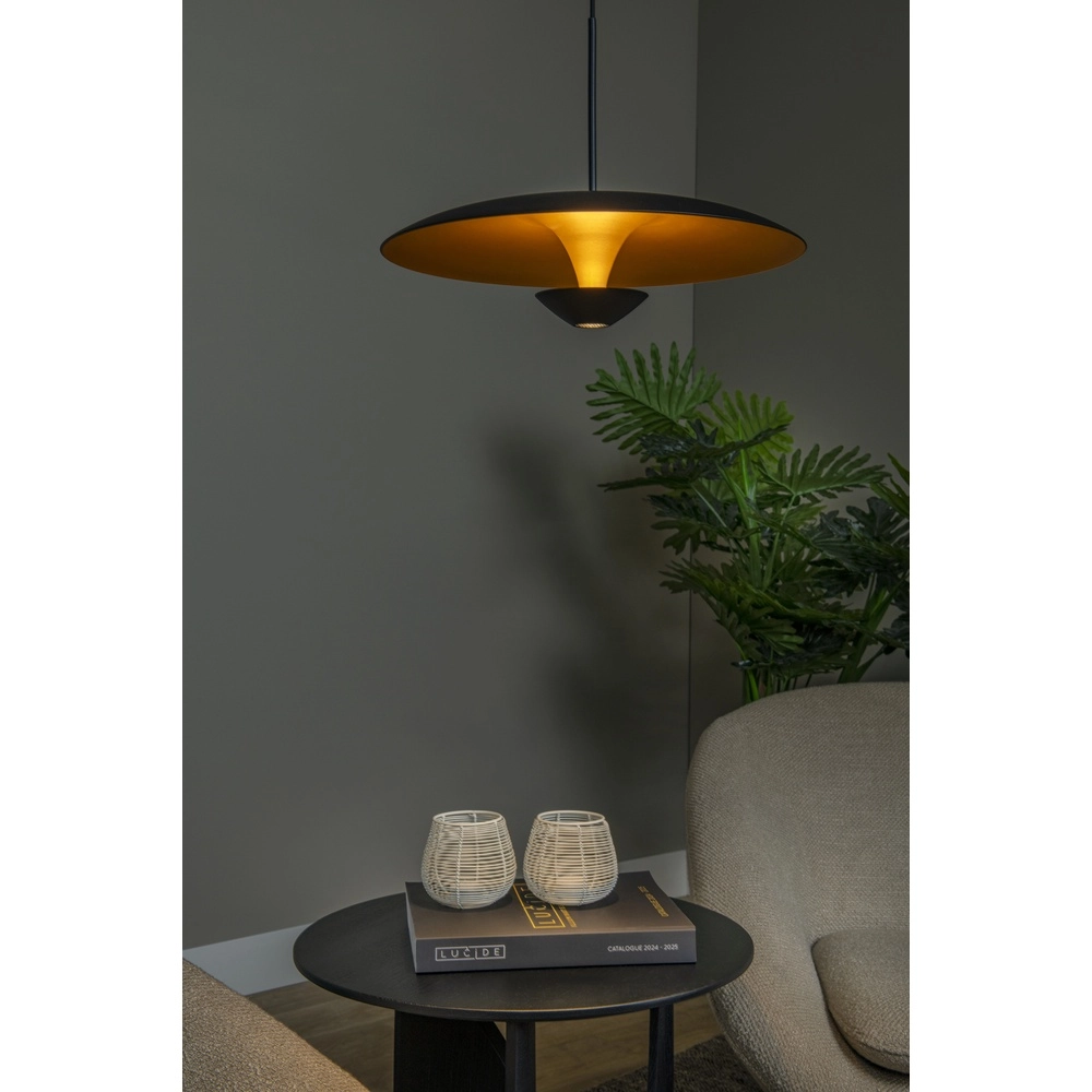 Design-Pendellampe Kenneth schwarz Ø 40 cm Premium by Lucide 5411212410436