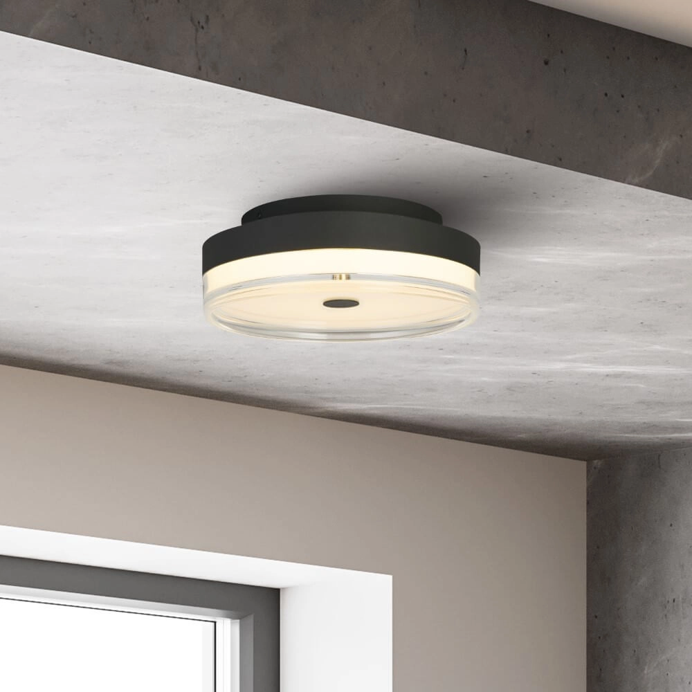 Deckenlampe Cyprus Ø 30cm schwarz Searchlight 5053423273730
