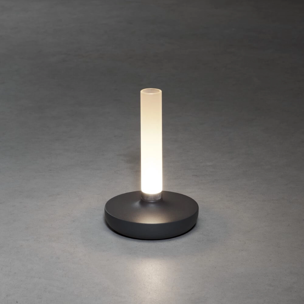 Wiederaufladbare Tischlampe Biarritz Anthrazit KonstSmide 7318308273730