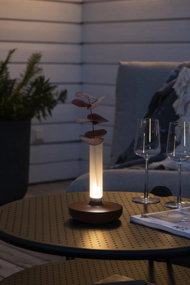 Wiederaufladbare Tischlampe Biarritz rostbraun KonstSmide 7318308279732