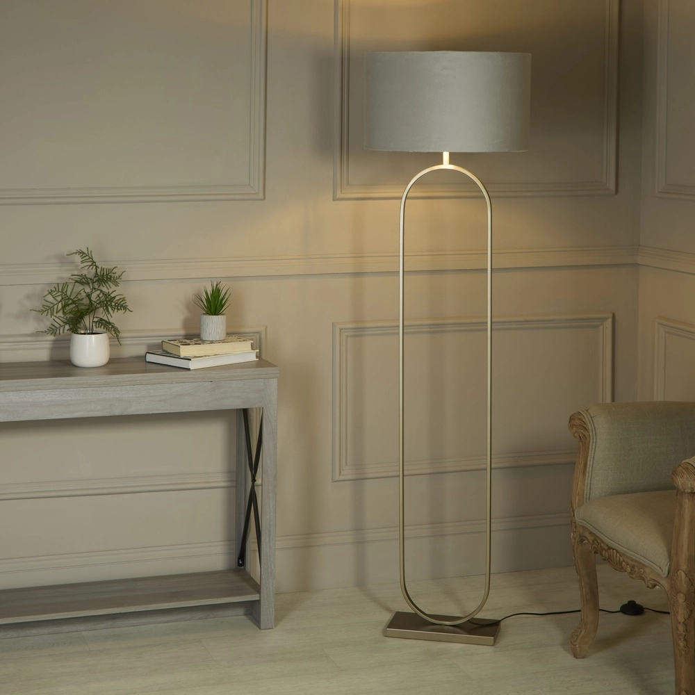 Stehlampe Modish Bronze mit grauer Kappe Searchlight 5053423307640