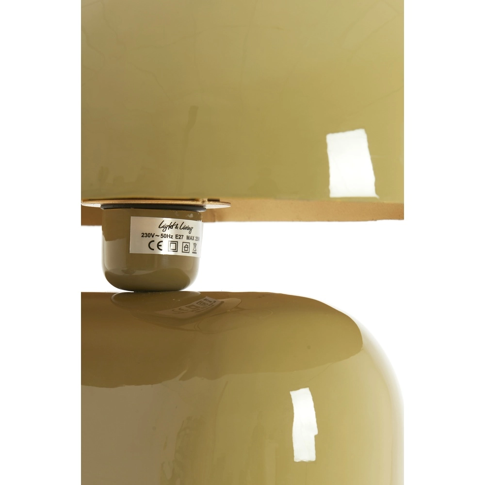 Tischlampe Todd Oval – glänzender Taupe Light & Living 8717807818920
