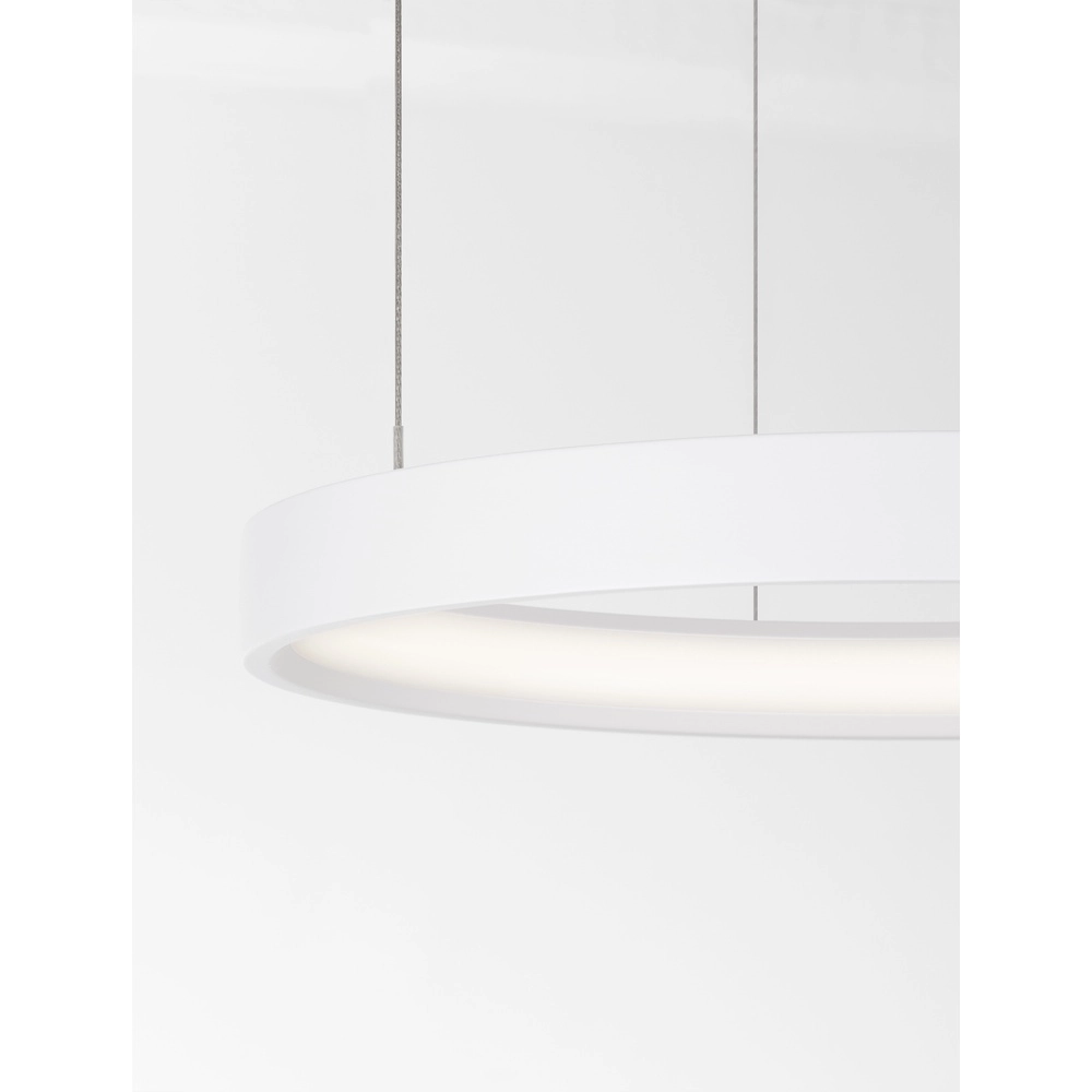 Runde Pendelleuchte Perrine weiß Ø 40cm Lyora 5212017438386