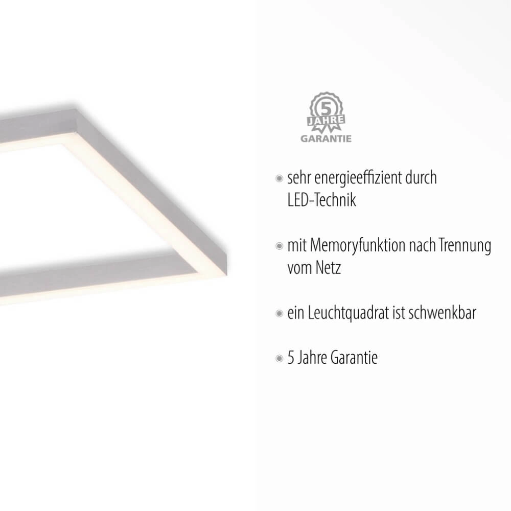 Deckenleuchte Iven 64 cm – 3000 K Edelstahl Just Light 4043689972950