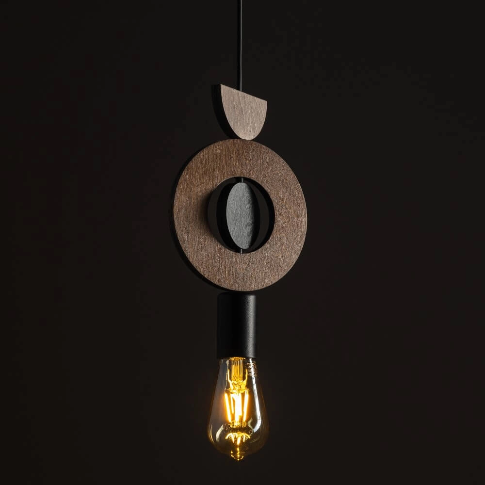 Design-Pendelleuchte Drops Wood D 1-helles Holz Lyora 5903139111768