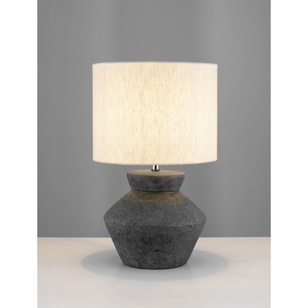 Tischlampe Plumage Anthrazit mit Cremeton Lyora 5212017468239