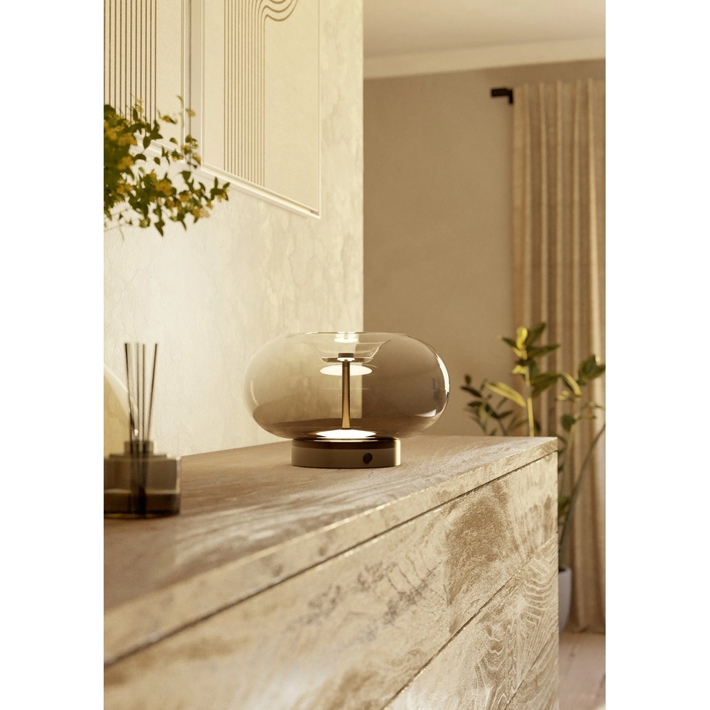 Einzigartige Tischlampe Optica 1 Bronze Eglo 9008606391042